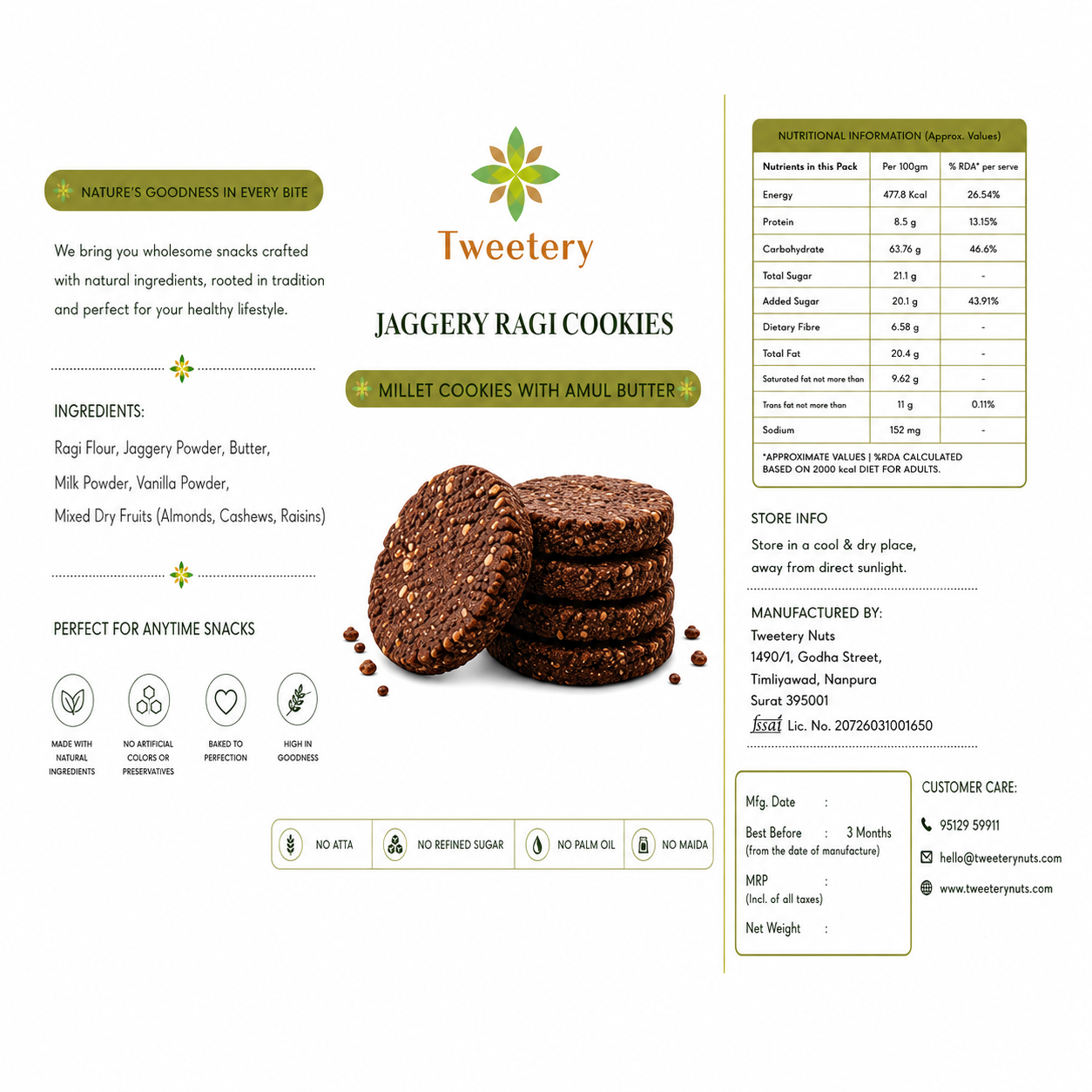 Ragi Jaggery Cookies