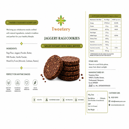 Ragi Jaggery Cookies