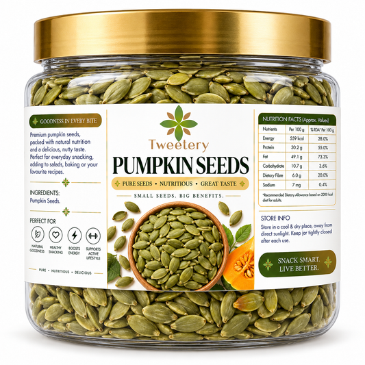 Pumpkin Seeds | Premium Crunchy Seeds | Rich in Protein & Good Fats | Tweetery Nuts
